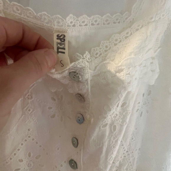 Spell White Lace Maxi Dress - Picture 3 of 8